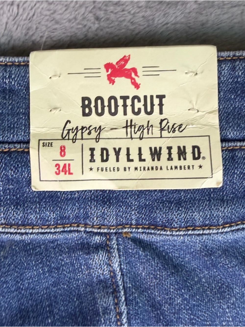 Idyllwind High Rise Bootcut Jeans Women's 8/34L Blue Stretch Denim Western Y2K - Picture 8 of 16